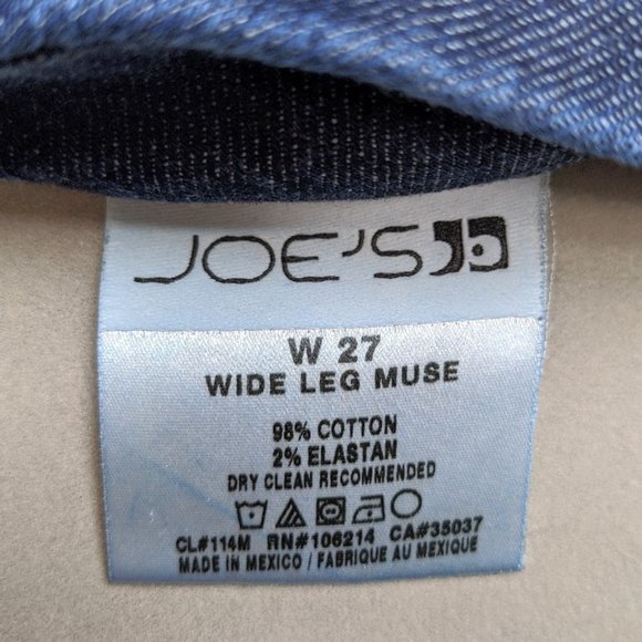 Joe's Jeans Dark Wash Wide Leg Muse SZ 27 - Picture 6 of 8